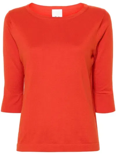 Allude Fine-knit Jumper In Red