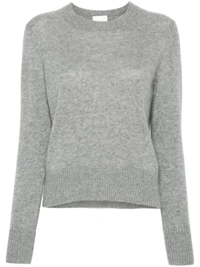 Allude Ribbed-knit Sweater In Light Grey