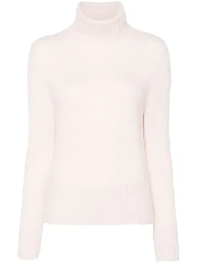 Allude Ribbed-knit Sweater In Pink