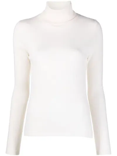 Allude Roll-neck Cashmere Jumper In Neutrals