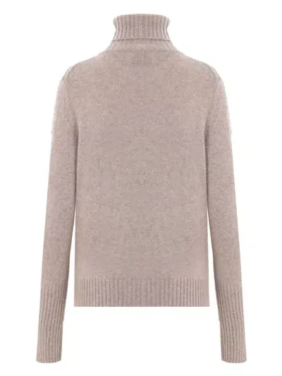 Allude Roll Neck Cashmere Sweater In Neutrals