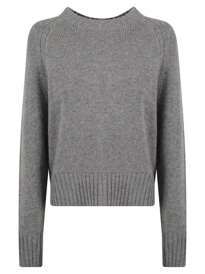 Allude Round Neck Jumper In Grey