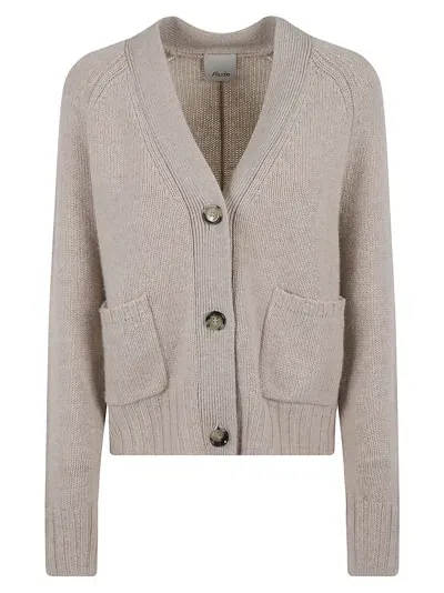 Allude Three-button Cardigan In Marble Mel