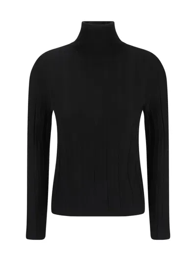 Allude Turtleneck Sweater In Black