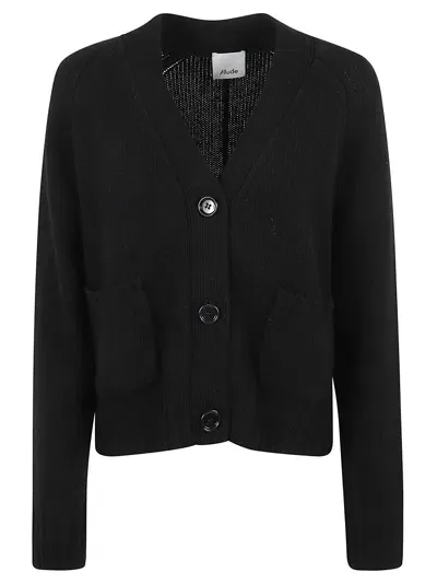 Allude V-neck Cardigan In Black