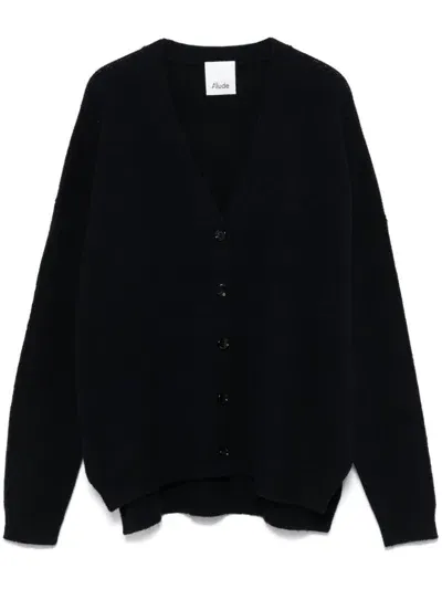 Allude V-neck Cardigan In Blue