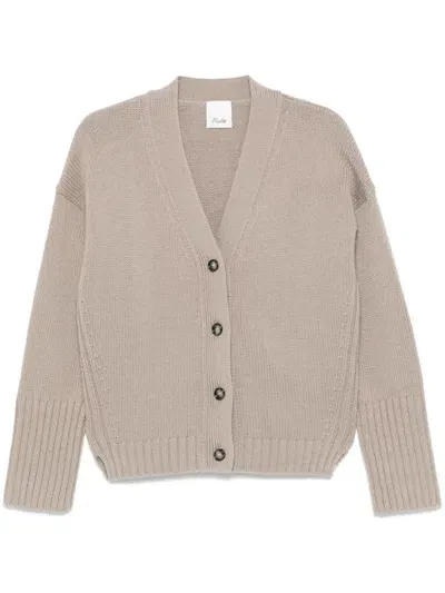 Allude V-neck Cardigan In Beige