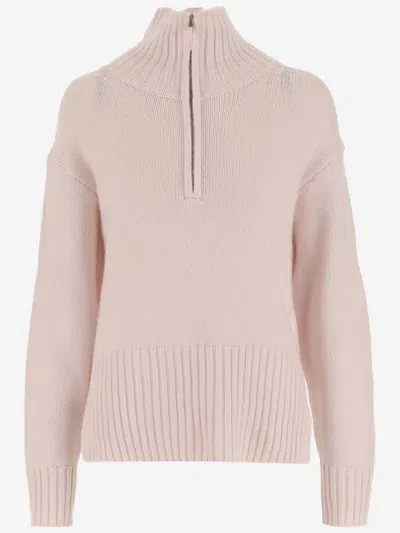 Allude Wool And Cashmere Sweater In Pink