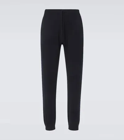 Allude Wool And Cashmere Sweatpants In Blue