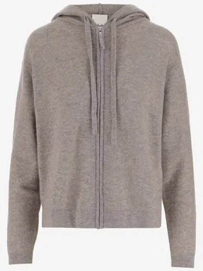 Allude Wool And Cashmere Sweatshirt In Beige