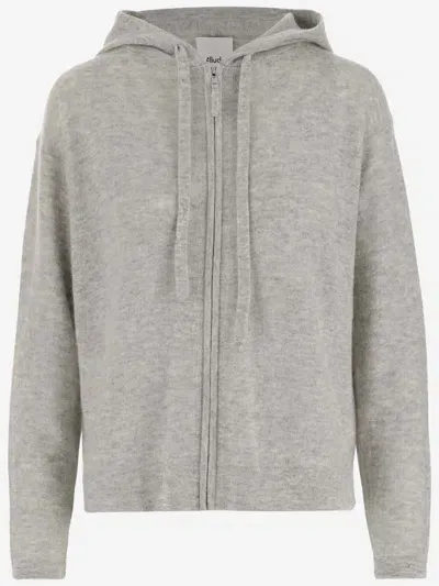 Allude Wool And Cashmere Sweatshirt In Grey