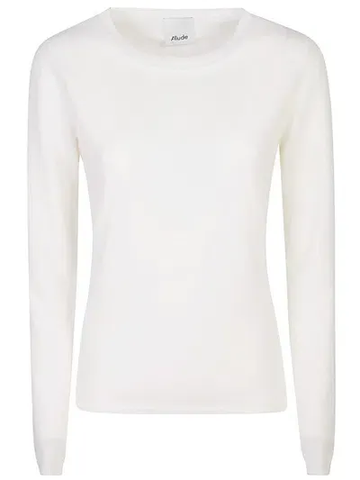 Allude Maglione Girocollo In White