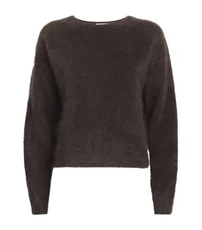 Almada Label Brushed Cashmere Sweater In Brown