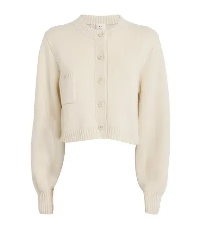 Almada Label Merino Wool-cashmere Zozo Cardigan In Ivory