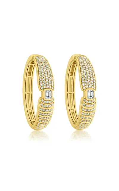 Almasika Adire 18k Yellow Gold Diamond Hoop Earrings