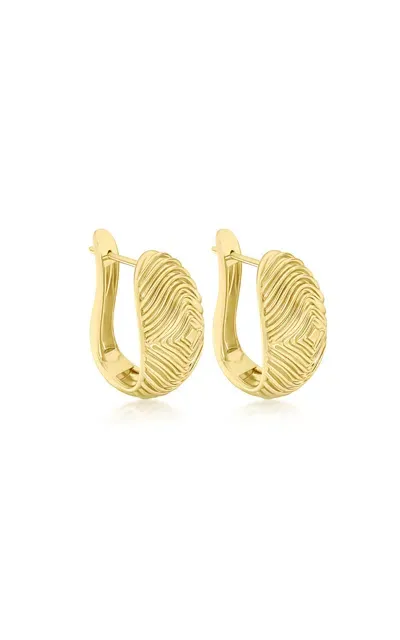 Almasika Large Veni 18k Yellow Gold Diamond Hoop Earrings