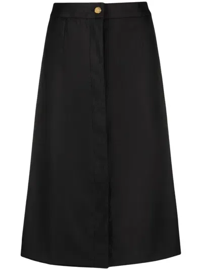 Almaz Bardot A-line Wool Skirt In Black