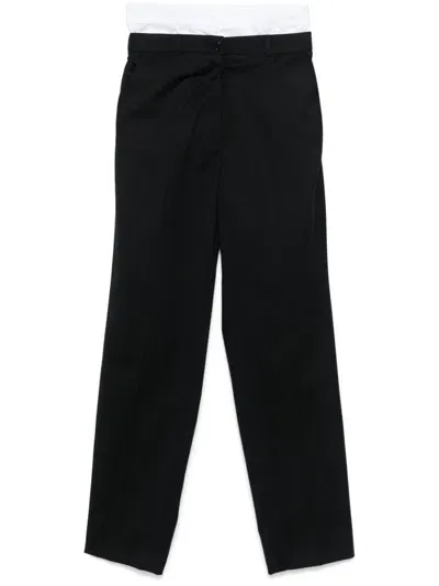 Almaz Double-waisted Trousers In Black