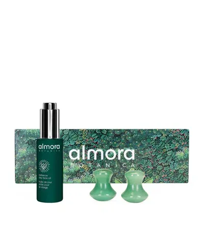 Almora Botanica Face Yoga Fitness Skin Glow Set In Green