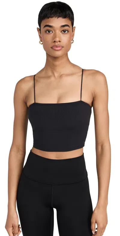 Alo Yoga Goddess Ribbed Bandeau Top Black