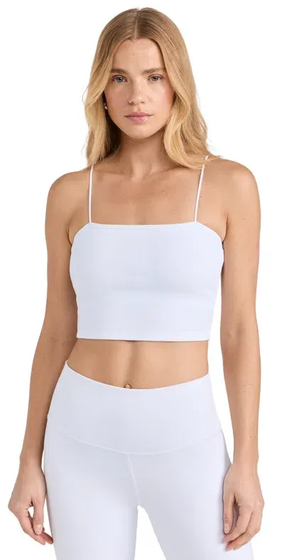 Alo Yoga Goddess Ribbed Bandeau Top White