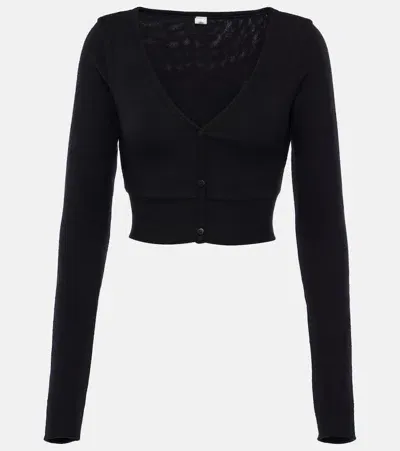 Alo Yoga Me Time Cropped Cardigan In Black