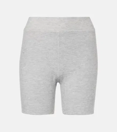 Alo Yoga Me Time High-waist Biker Shorts In Gray