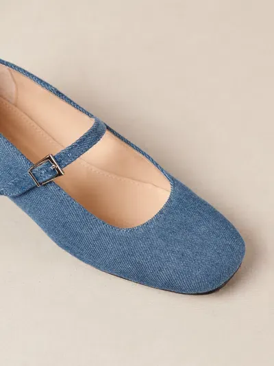 Alohas Por Do Sol Denim Ballet Flats In Denim Blue