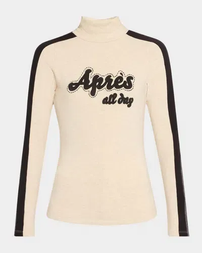 Alp N Rock Apres All Day Mock-neck Shirt In Heather Ivory