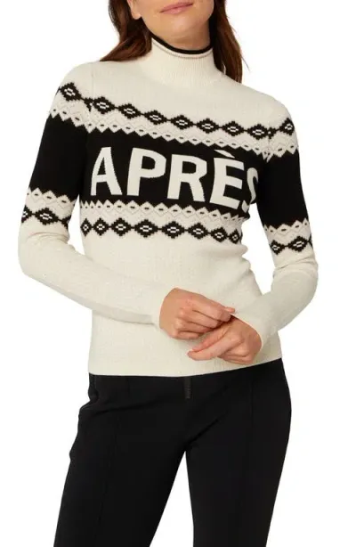 Alp N Rock Aurora Ii Fair Isle Mock Neck Sweater In Ivory