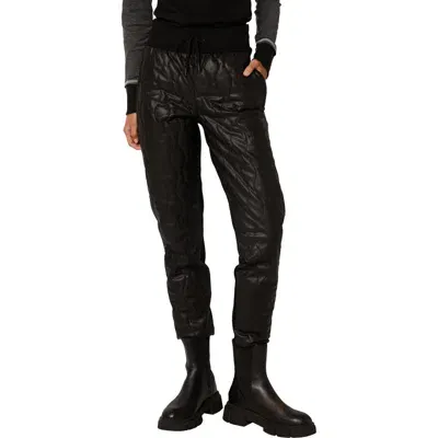 Alp N Rock Finley Quilted Faux Leather Joggers In Black Faux Leather