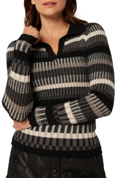 Alp N Rock Luisa Ii Rib Polo Sweater In Black