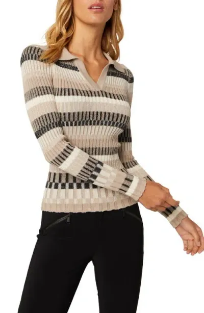 Alp N Rock Luisa Ii Rib Polo Sweater In Stone