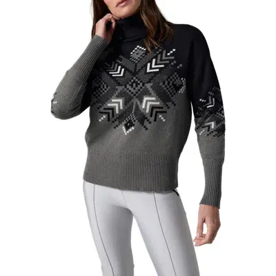 Alp N Rock Snowflake Ellis Organic Cotton Blend Turtleneck Sweater In Black