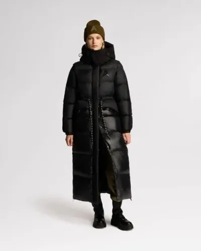 Alpenhaus Tingwick 2-in-1 Maxi Puffer With Removable Sleeves In Black