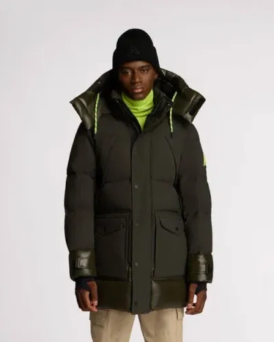 Alpenhaus Verenfeld Heavyweight Puff Parka With Removable Hood In Moss