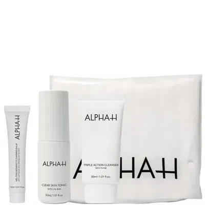 Alpha-h Exclusive Double Cleanse And Clear Set In White