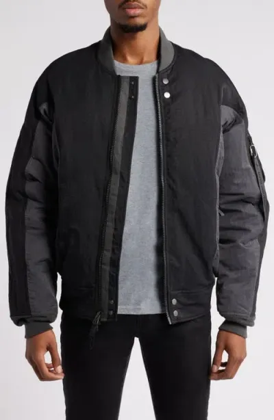 Alpha Industries Down Insulated Ma-1 Flight Jacket In Black