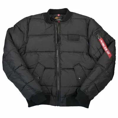 Pre-owned Alpha Industries Herren Ma-1 Puffer Bomber Jacke138116 Farbauswahl In Schwarz 8068