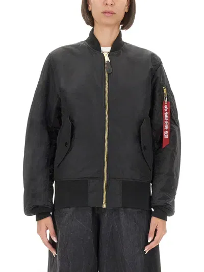 Alpha Industries Ma-1 Cs Jacket In Black