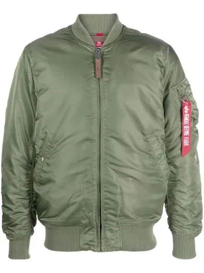 Alpha Industries Ma-1 Vf 59 Long Bomber Jacket In Green