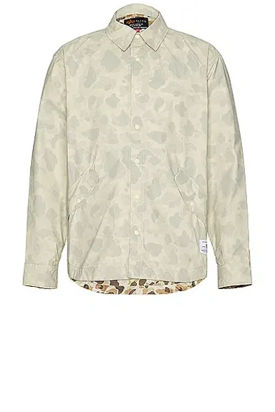 Alpha Industries Packaway Shirt Jacket In Limestone