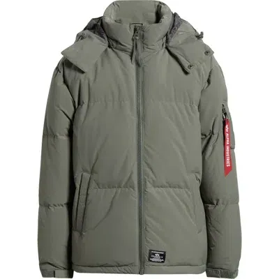 Alpha Industries Puffer Parka In Field Gray