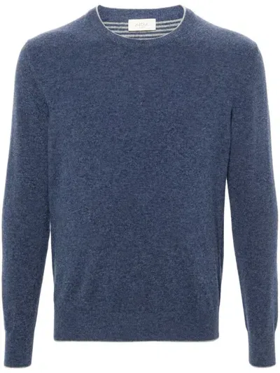 Altea Crew-neck Wool Sweater In Dark Wash