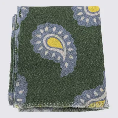 Altea Multicolor Wool Scarves In Green