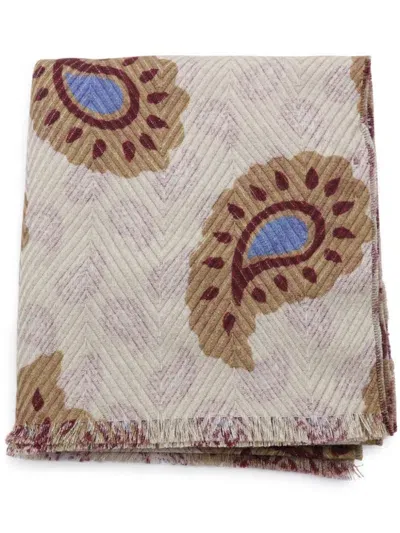 Altea Paisley Print Scarf In Neutrals