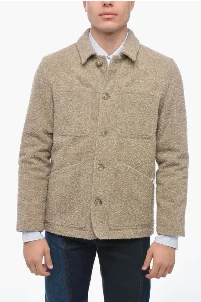 Altea Wool Cloth Newton Short Coat In Neutral