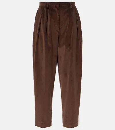 Altuzarra Emmett Cotton Corduroy Tapered Pants In Brown