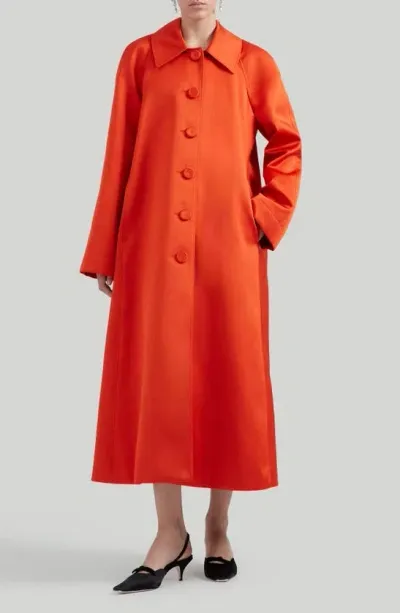 Altuzarra Filis Satin Coat In Nasturtium