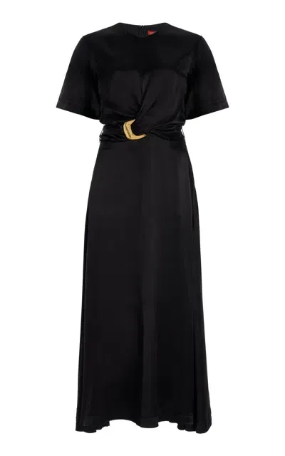 Altuzarra Honey Belted Silk Maxi Dress In Black